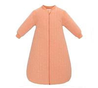 amo nenes Sacco Nanna per Bebè con Maniche Staccabili, TOG 2.5, 100% Cotone, Ideale per la Mezza Stagione e L'inverno, Lunghezza 90 cm, 6-18 Mesi (Arancione)