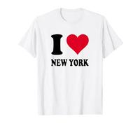 Amo New York Maglietta, Uomo, Bianco, XXL