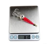 Amo per calamari con punta in acciaio inossidabile con corpo in ABS e bagliore RGB che si attiva al contatto con l'acqua per la pesca notturna (rosa)