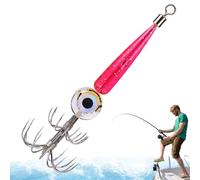 Amo per calamaro con luce lampeggiante subacquea a LED, gancio per calamaro, luce da pesca, set di amo per calamari resistente all'acqua, amo elettronico con luce per esca per calamaro per pesca