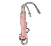 Amo per immersioni subacquee a doppia estremità con clip in acciaio inossidabile e filo di nylon luminoso per la sicurezza delle immersioni alla deriva in caso di forti correnti (rosa)