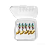 Amo per legare mosche con glitter modificati per pesca d'acqua dolce, design biomimetico con paillettes rotanti, in acciaio inossidabile, 3 x 0,6 x 0,6 cm, oro/argento, confezione da 5 (oro 12#)