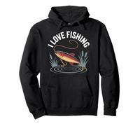 Amo pescare Catch The Big One Felpa con Cappuccio