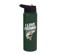Amo pescare la trota iridea Catch Joy Stainless Steel Insulated Water Bottle