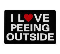 Amo pisciare fuori con Fissaggio Chiusura a uncino e asola Ricamata Toppa