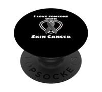 Amo qualcuno con la consapevolezza del sostegno al cancro della pelle PopSockets PopGrip Adesivo