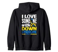 Amo Qualcuno con la sindrome di Down Consapevolezza della sindrome di Down Felpa con Cappuccio