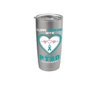 Amo qualcuno con PTSD - Consapevolezza del disturbo da stress post-traumatico Bicchiere termico in acciaio inox doppia parete