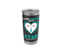 Amo qualcuno con PTSD - Consapevolezza del disturbo da stress post-traumatico Bicchiere termico in acciaio inox doppia parete