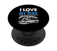 Amo quando mia moglie mi lascia andare in kayak in barca sul lago kayak PopSockets PopGrip Adesivo