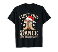 Amo Questo Ballo Come Inizia Line Dance Christmas Maglietta