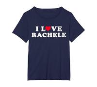 Amo Rachele Matching Girlfriend & Fidanzato Rachele Nome Maglietta, Donna Plus-Size, Navy, 2X