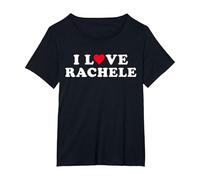 Amo Rachele Matching Girlfriend & Fidanzato Rachele Nome Maglietta, Donna Plus-Size, Nero, 1X
