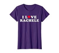 Amo Rachele Matching Girlfriend & Fidanzato Rachele Nome Maglietta, Donna, Viola, 3XL