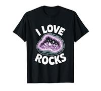 Amo Rocks Geode Crystal Lovers Maglietta con Stampa Grafica Economica