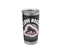 Amo Rocks Geode Gemstone Crystal Lover Bicchiere termico in acciaio inox doppia parete