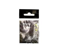 Amo Sbirulino T107 Curva Dritta per la Pesca alla Trota - Microardiglione, Punta Alta e Paletta, Nichelato - Blister da 15 Ami - Made in Japan (Size #7 - Blister singolo)