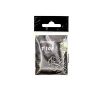 Amo Sbirulino T108 Curva Storta per Trota Lago e Torrente - Nichelato, Punta Alta e Microardiglione - Ideale per Pesca Agonistica ad Alto Rendimento - Made in Japan (Size #7 - Blister singolo)