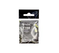 Amo Sbirulino T108 Curva Storta per Trota Lago e Torrente - Nichelato, Punta Alta e Microardiglione - Ideale per Pesca Agonistica ad Alto Rendimento - Made in Japan (Size #8 - Blister singolo)