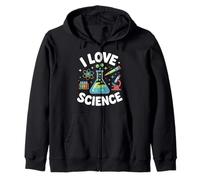 Amo Scienza Chimica Fisica Biologia Felpa con Cappuccio