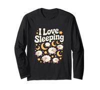 Amo Sleeping Sheep Moon Stars Cozy Maglia a Manica