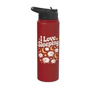 Amo Sleeping Sheep Moon Stars Cozy Stainless Steel Insulated Water Bottle