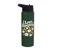 Amo Sleeping Sheep Moon Stars Cozy Stainless Steel Insulated Water Bottle