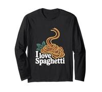 Amo Spaghetti Entusiast Design Maglia a Manica