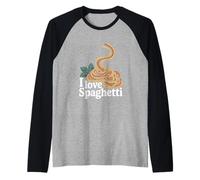 Amo Spaghetti Entusiast Design Maglia con Maniche Raglan