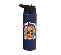 Amo Summer Sun Ice Cream Beach Vibes Stainless Steel Insulated Water Bottle
