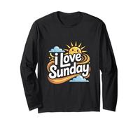 Amo Sunday Sunshine Happy Day Maglia a Manica