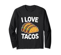 Amo Tacos Affamato Taco Amante Maglia a Manica