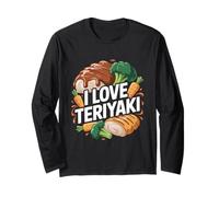 Amo Teriyaki Amante della Cucina Giapponese Maglia a Manica