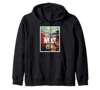Amo Tokyo, Tokyo Japan Loves me, Tokyo Fashion Graphic Felpa con Cappuccio
