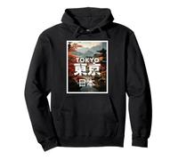 Amo Tokyo, Tokyo Japan Loves me, Tokyo Fashion Graphic Felpa con Cappuccio