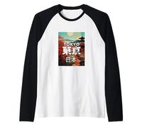 Amo Tokyo, Tokyo Japan Loves me, Tokyo Fashion Graphic Maglia con Maniche Raglan