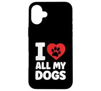 Amo tutti i miei cani Carino il proprietario del cane Custodia per iPhone 16 Plus
