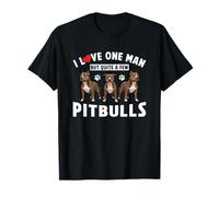 Amo un uomo ma alcuni pitbull Maglietta