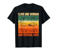 Amo una donna e diverse auto appassionato di auto amante dell"auto Maglietta