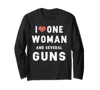 Amo Una Donna e Diverse Pistole Uomini Divertenti Maglia a Manica