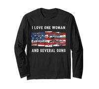 Amo Una Donna e Diverse Pistole Uomini Divertenti Maglia a Manica