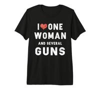 Amo Una Donna e Diverse Pistole Uomini Divertenti Maglietta Premium