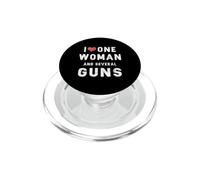 Amo una donna e diverse pistole Uomini divertenti PopSockets PopGrip per MagSafe