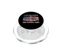 Amo una donna e diverse pistole Uomini divertenti PopSockets PopGrip per MagSafe