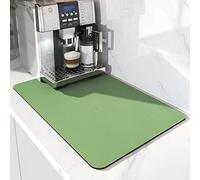AMOAMI Tappetino da caffè - Nasconde le macchie con retro in gomma assorbente per scolapiatti per bancone della cucina - si adatta sotto la caffettiera o la macchina