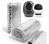 AMOGOGOPET Sacchetti per rifiuti, compatibili con Litter Robot 4 e 3, confezione da 50 fodere per lettiera autopulente, capacità 9-11 galloni, pre-separati, trasparenti, sacchetti di ricambio per