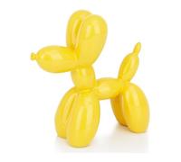 AMOIENSIS Decorazione a forma di cane con palloncino giallo, 10,2 cm, divertente decorazione a forma di animale, simpatico cane Nick Nacks per mensole