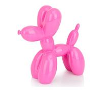 AMOIENSIS Statua decorativa a forma di cane a palloncino, 10,2 cm, vibrante rosa acceso, scultura animale a forma di cane, piccoli nick nacks per decorazione mensola