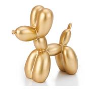 AMOIENSIS - Statuetta a forma di cane palloncino, 10,2 cm, piccolo soprammobile per la decorazione di scaffali e scrivanie, versatile, simpatico cane palloncino da regalare per le feste, oro