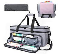 AMOIGEE Custodia da trasporto a doppio strato per Cricut Maker 3, Cricut Maker, Explore Air 2, Explore 3, Die Cut Machine, borsa da trasporto con tasca per tappetino da taglio, borsa portaoggetti per